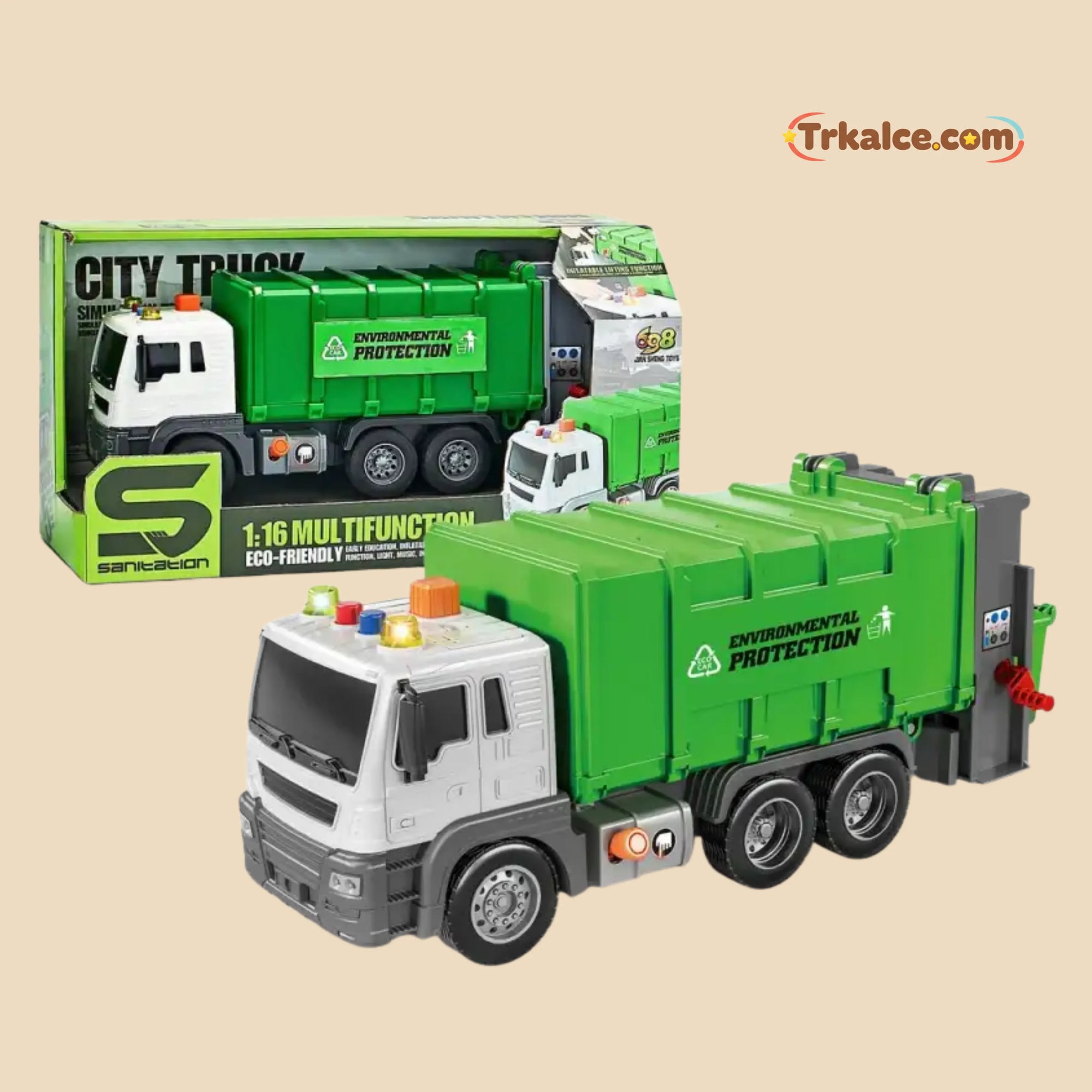 Камион за ѓубре со звуци и светло