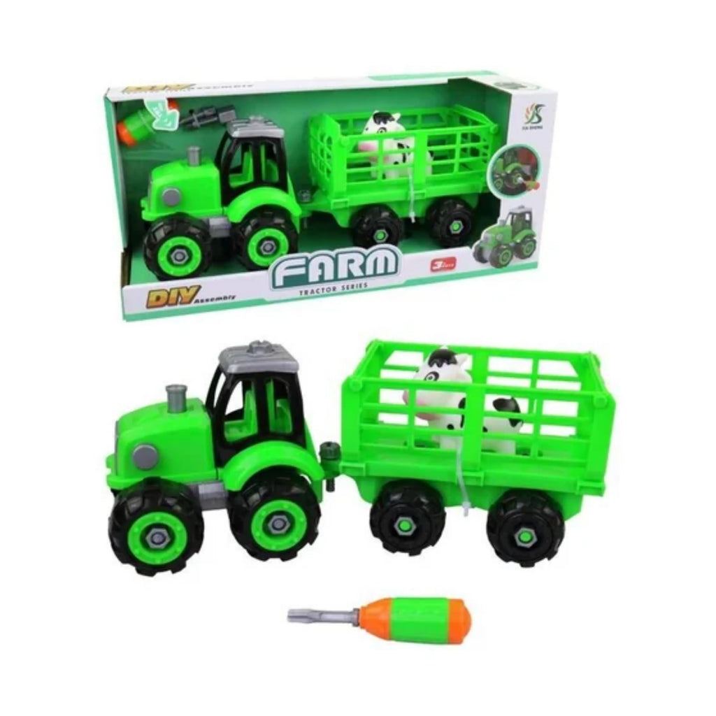 Трактор со приколка за животни