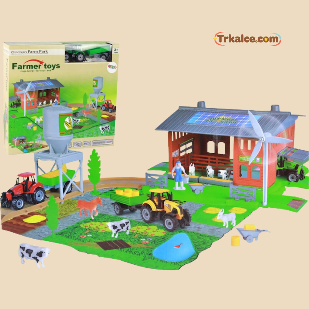 Голема Фарма „Lean Toys“ – Трактор + Приколка