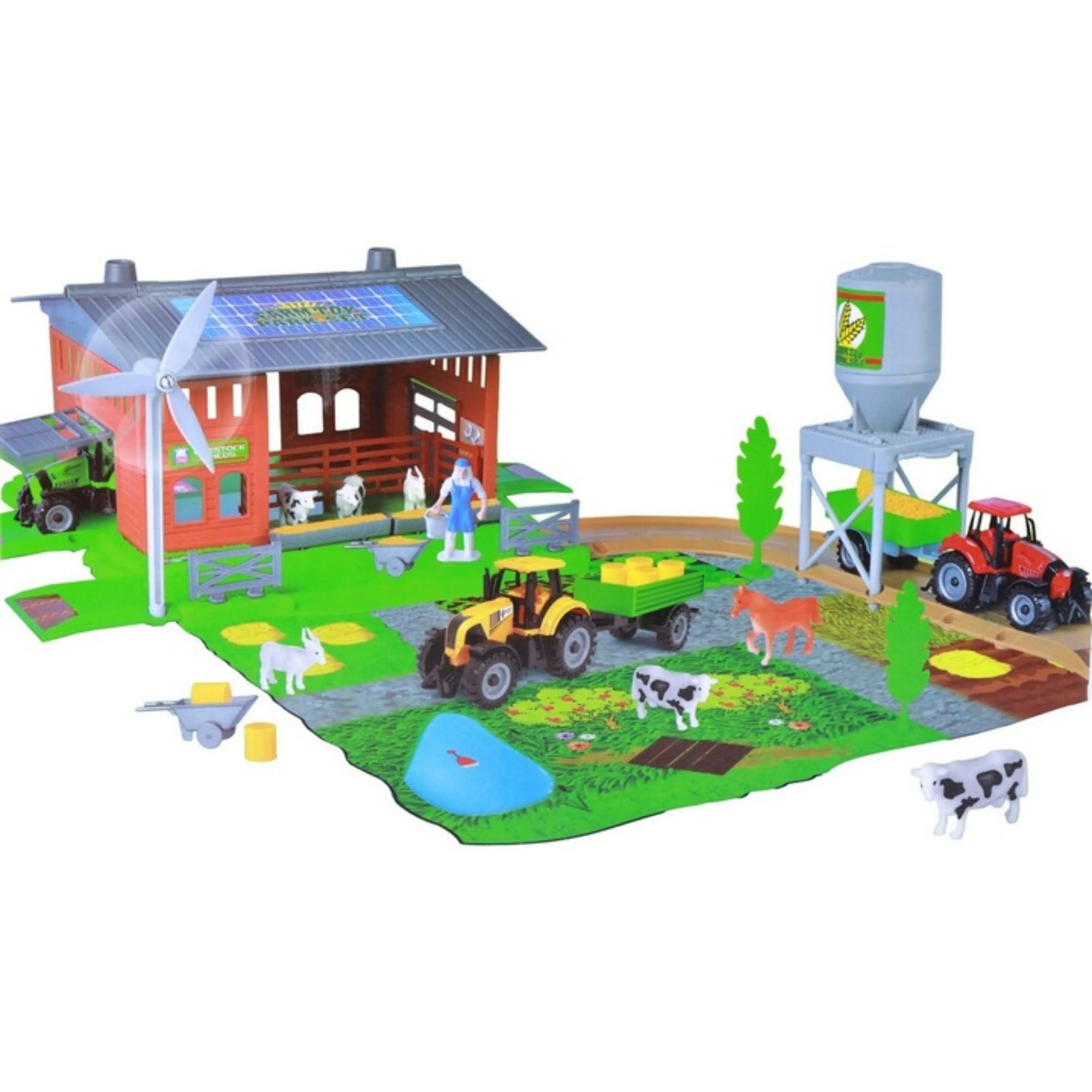 Голема Фарма „Lean Toys“ – Трактор + Приколка